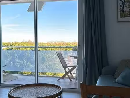 appartement vue 180°  dont vue latérale mer  avec terrasse 15 m2  vendu partiellement meub