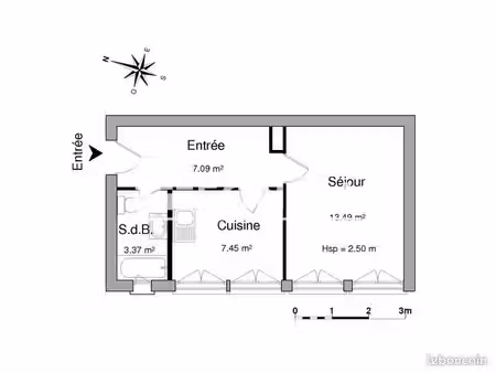 appartement 1 pièce 31 m²