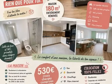 chambre avec salle de bain & wc privatifs – orléans sud