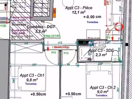 3 pièces - angers - localisation idéale entre quartier de la madeleine et quartier des jus