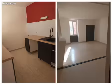 location t4 lumineux en duplex  centre village meysse