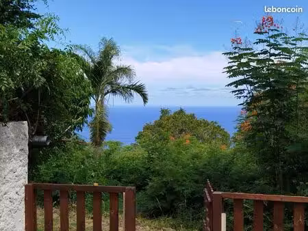 studio meublé en rez de jardin clôturé vue mer