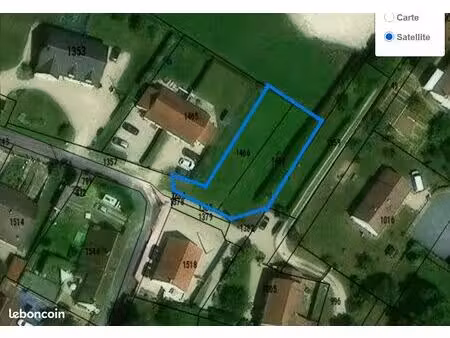 terrain constructible 638 m2 à 1 km du cœur de ville