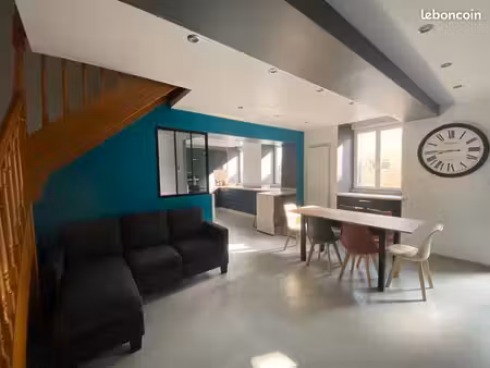 maison de bourg meublée 103m2 - 5 pièces (3ch) - st gemmes le robert