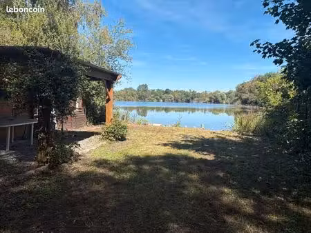 parcelle étang avec chalet