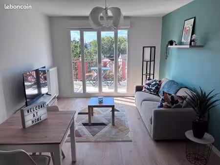t2 meublé neuf 40 m² – balcon – parking – gare à pied