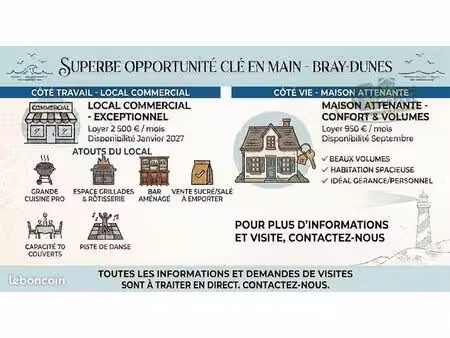 local 200 m² bray-dunes