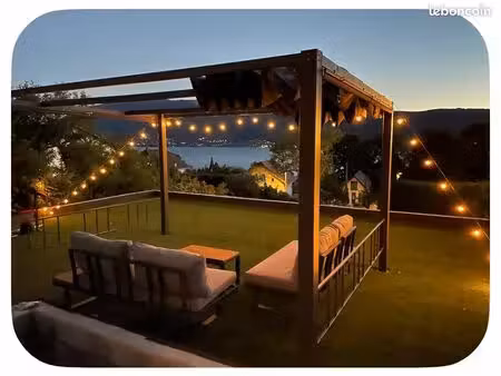 location t2 meublé terrasse garage parking vue lac