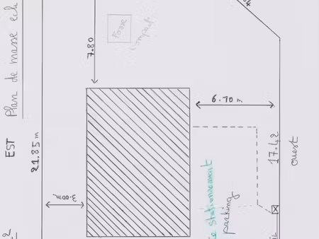 terrain constructible 342m2-rte de fromenteau-st gervais en belin