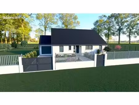 projet de construction d'une maison 75 m² avec terrain à fontaine-en-bray (76)