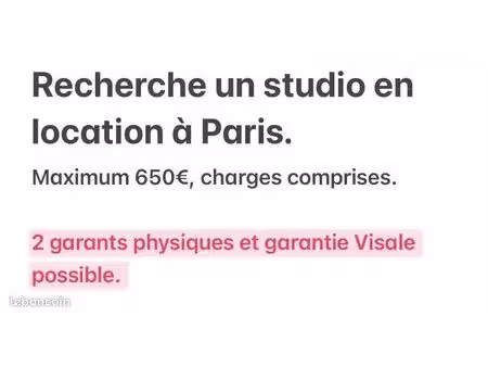 recherche appartement étudiant paris