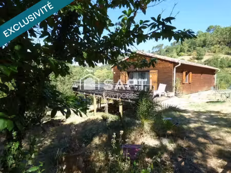 07140 : maison bois avec vue sur un terrain de 1700m2