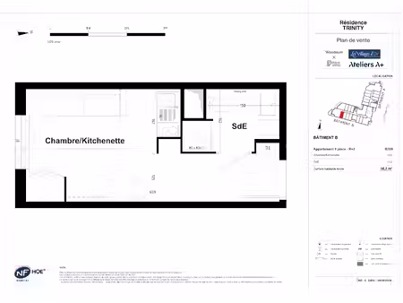 location appartement 1 pièce 18 m² à montpellier (34000)  590 €