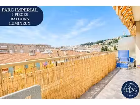 appartement à rafraichir - 4 pièces 80 m² - deux terrasses traversantes - parc impérial