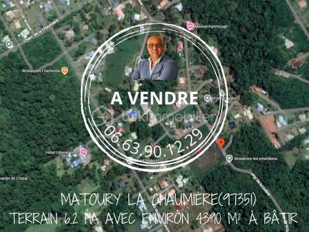 matoury – la chaumière – foncier rare 6 9 hectares – environ 4 390 m² à bâtir – fort poten