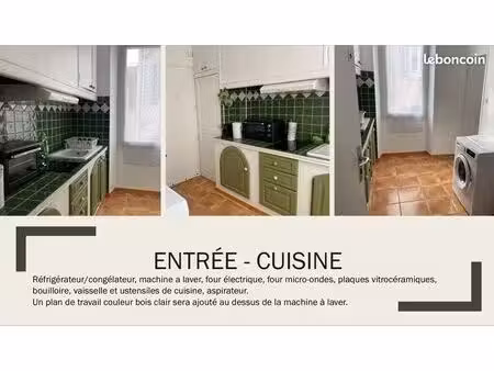 studio 26 m² – rue sainte sophie (13004 marseille) – très calme – entièrement meublé