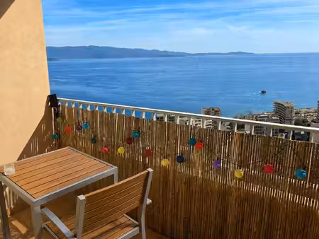studio rénové résidence des iles - vue mer - ajaccio