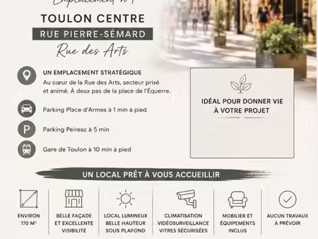 vente local commercial 170 m²