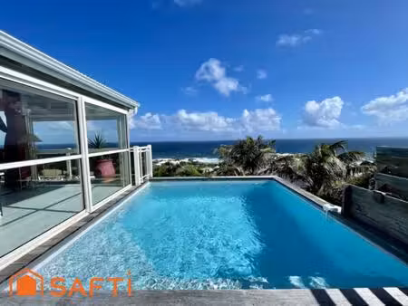 magnifique villa d'architecte vue mer avec piscine et son t2 - sainte-marguerite - le moul