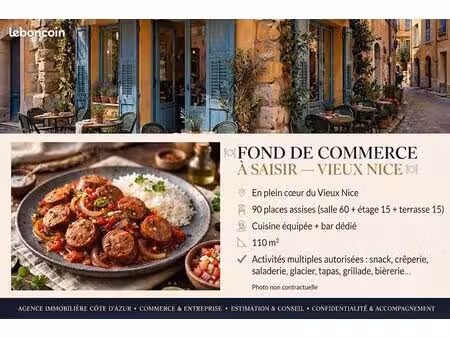 fonds de commerce 110 m² nice