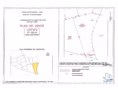 terrain 566 m² constructible