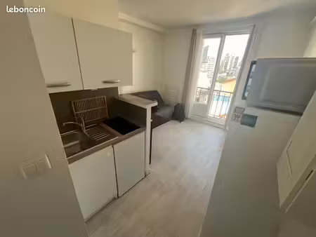 studio meublé 14m² avec balcon - vanves (métro 13 / t3 brancion)