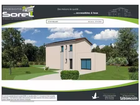 maison 113.73 m² avec terrain à millery (69)