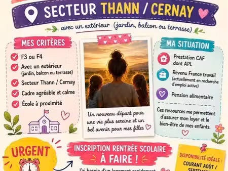 recherche urgent f3 thann