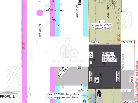 terrain 262 m² tremblay-en-france