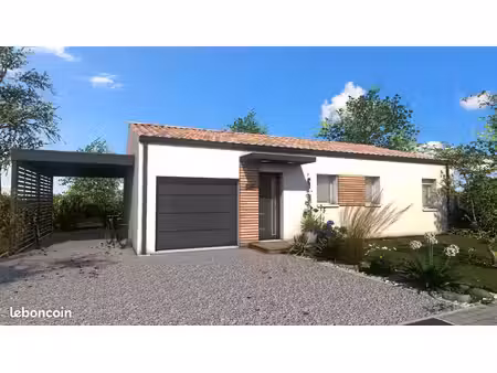 projet de construction d'une maison 3 chambres de 80 m² sur un terrain à bâtir de 425 m2 à
