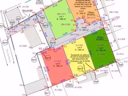 terrain viabilisé 389m2 lotissement