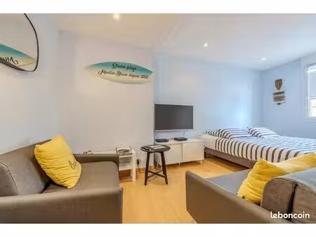 à vendre – studio 28 7 m² – moulin blanc – les pieds dans l’eau