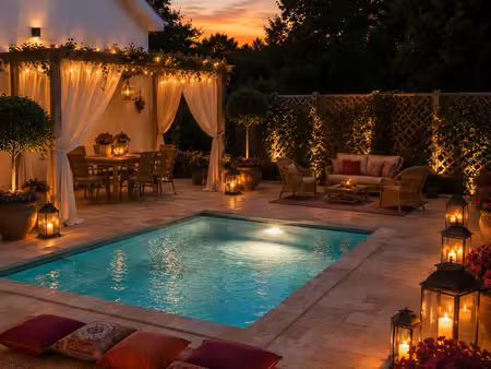 maison neuve de plein pied avec piscine