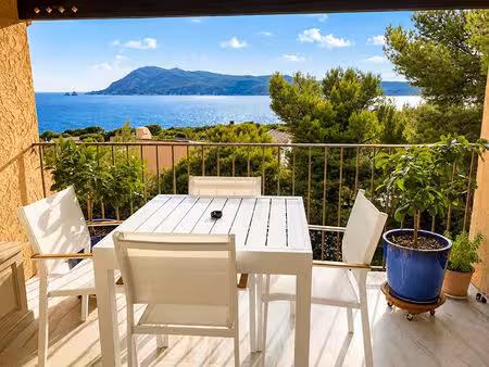 a saint-mandrier-sur-mer (83430)  quartier pin rolland duplex 2 pièce(s) 44 m2 + vue mer +