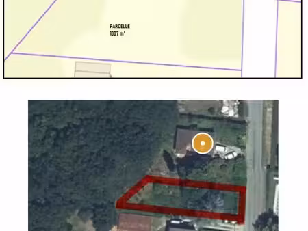 terrain constructible de 1 307 m² – aussonne