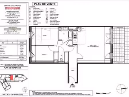 location appartement 3 pièces à pornichet (44380) : à louer 3 pièces / 69m² pornichet