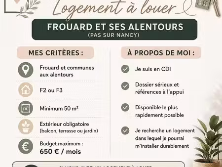 appartement a louer f2/3