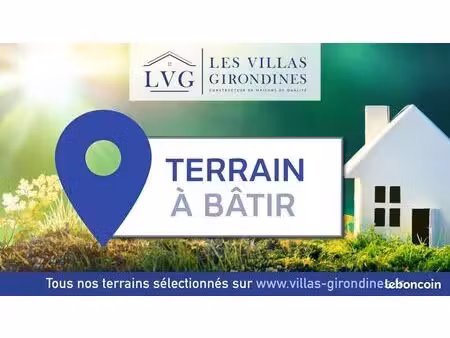 terrain à bâtir de 600 m² à salles (33)