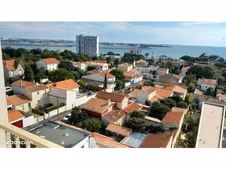 la rochelle grand t2 meuble vue mer