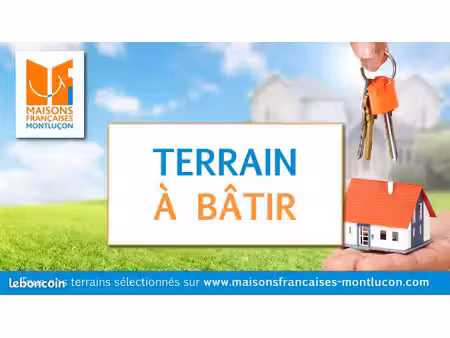 terrain à bâtir de 733 m² à cognat-lyonne (03)