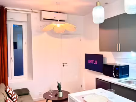 t2 meublé rénové avec climatisation – 24 m² – reims port colbert / neoma