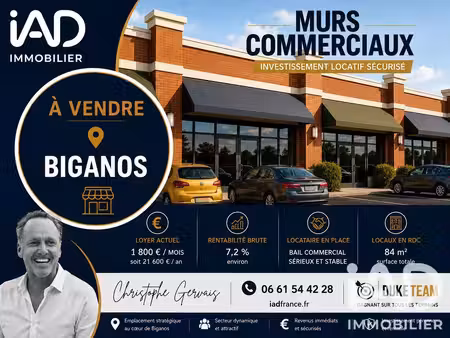 murs commerciaux à biganos (33380)
