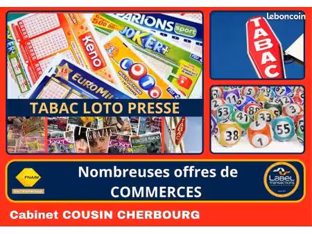 fonds de commerce tabac  fdj  presse cherbourg en cotentin