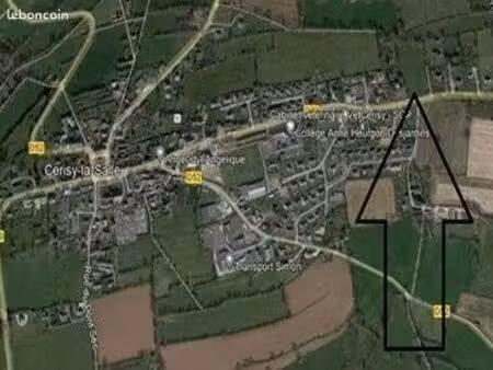 terrain 800 m² cerisy la salle
