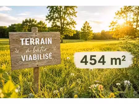 terrain constructible viabilisé à vendre