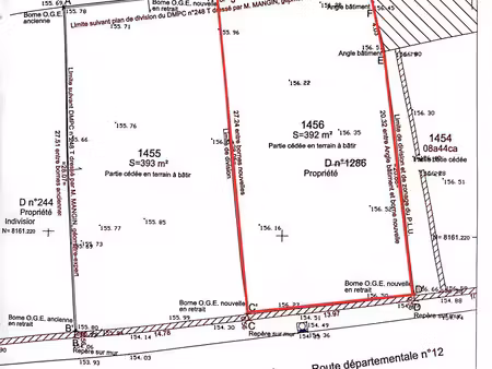vente terrain 392 m² villiers-saint-georges (77560)