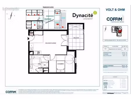 appartement 2 pièces 42 m²