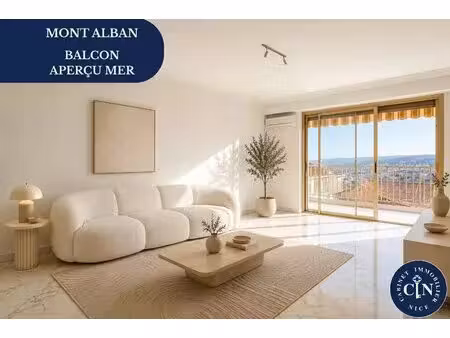3 pièces 81 m² - balcon apreçu mer et jardin - mont boron