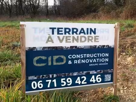 terrain constructible viabilisé à vendre