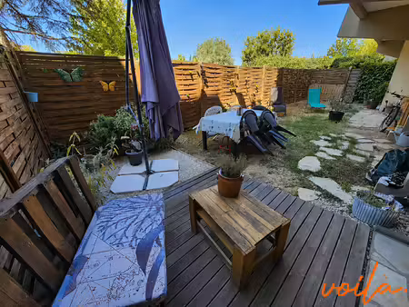 ref : fructueux7 - appartement carcassonne vendu loue de type 3 avec jardin cave et parkin